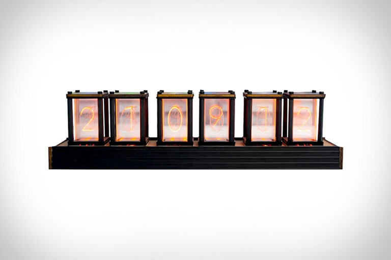 Glow Nixie Tube Wood Digital Clock