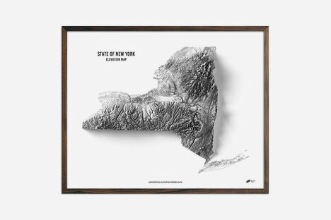 纽约海拔地图