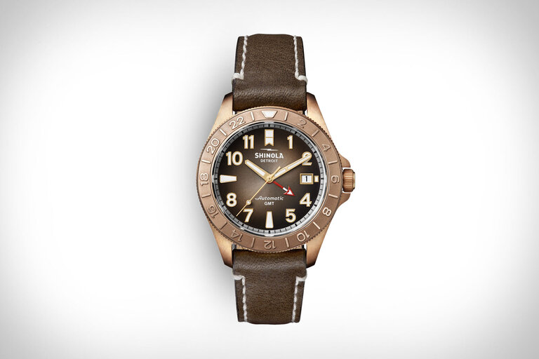 Shinola Bronze Monster GMT Watch