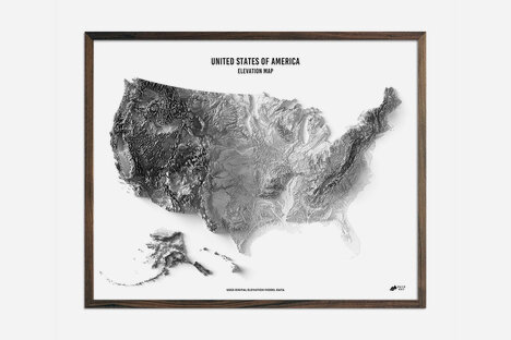 美国海拔地图