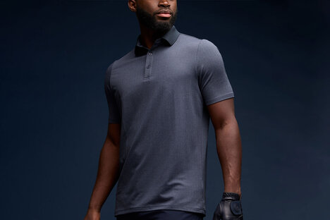 Asher Golf Herringbone Polo