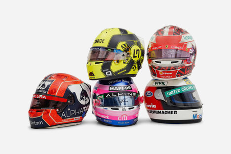 Race-Worn Formula 1 Helmets Race-Worn Formula 1 Helmets