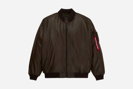 Alpha Industries Leather MA-1 Flight Jacket