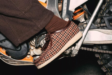 Clarks Tweed Houndstooth Wallabees