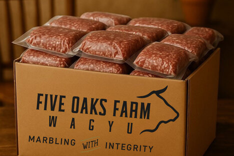 Five Oaks Farms 10lb Wagyu Ground Beef Bundle Five Oaks Farms 10lb Wagyu Ground Beef Bundle