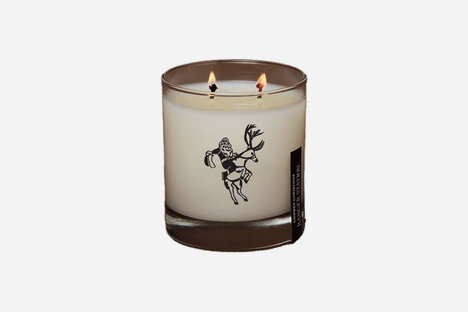 Ranger Station Cowboy Christmas Candle