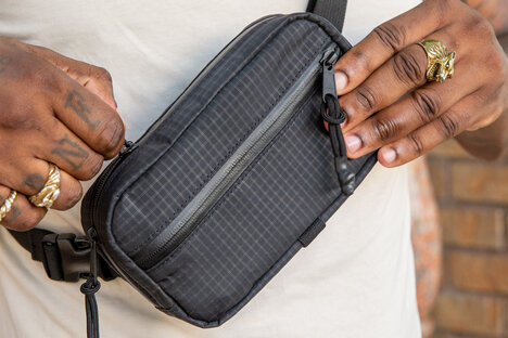 The Brown Buffalo Conceal Black Grid Waistpack