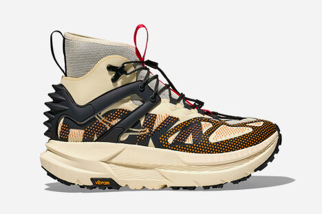 HOKA Mafate X Hike Vintage Yellow Shoes