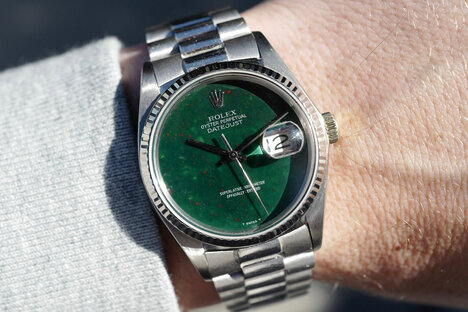 Rolex White Gold Bloodstone Datejust Watch
