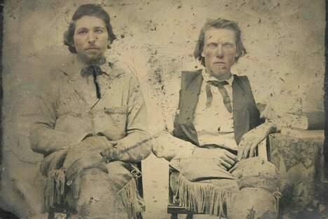 Outlaws Jesse & Frank James 1870s Tintype