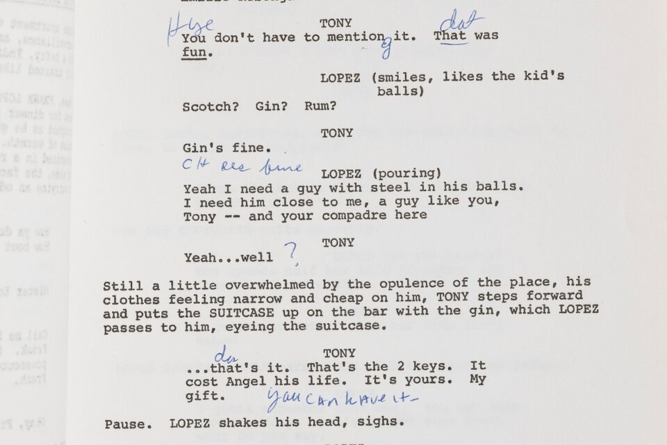 Al Pacino's Annotated Scarface Script | Uncrate