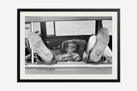 James Dean 'Chilling in The Car' Framed Print