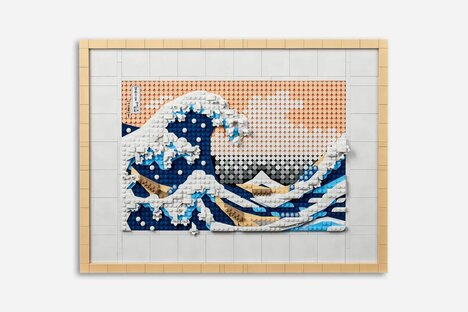LEGO Hokusai The Great Wave Wall Art