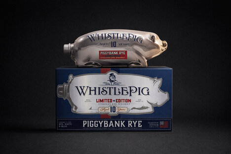 Whistlepig White & Blue Piggybank Rye Whiskey