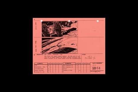 Star Wars: Return of the Jedi VFX Storyboard Space Battle 64