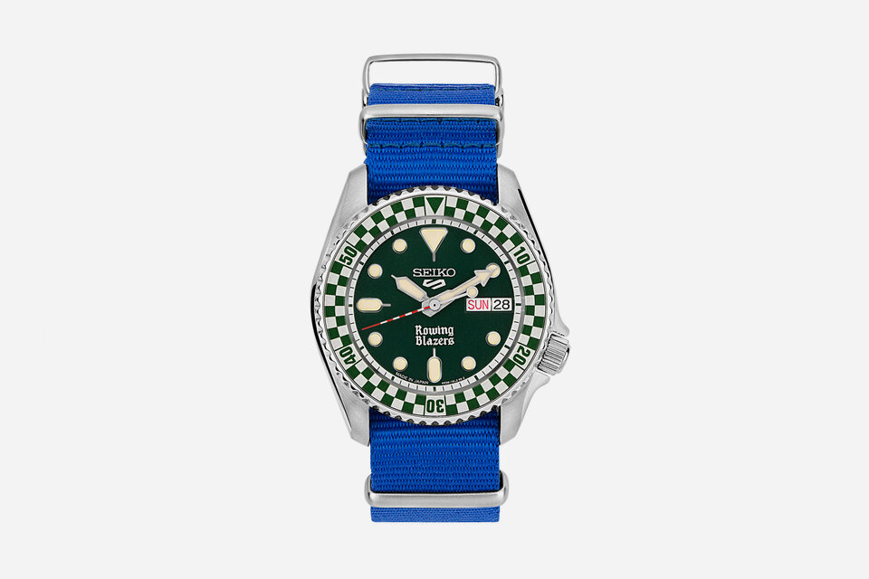 Rowing Blazers x Wind Vintage x Seiko 5 Sports Rally Diver Watch | Uncrate