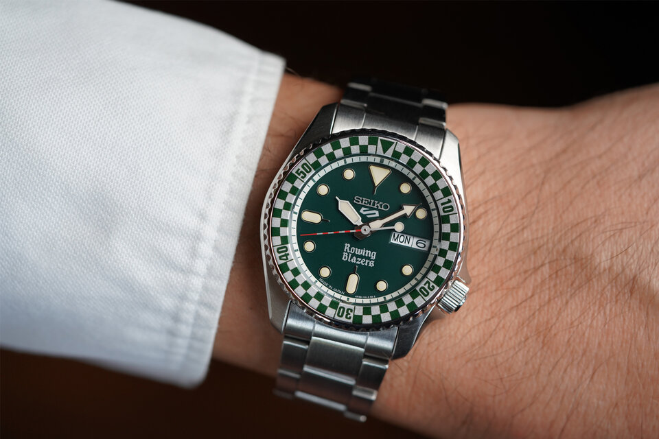 Rowing Blazers x Wind Vintage x Seiko 5 Sports Rally Diver Watch | Uncrate