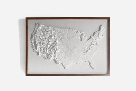 USA 3D Raised Relief Map