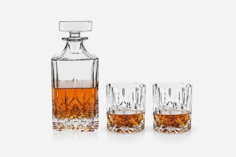 Admiral Crystal Decanter and Tumbler Set