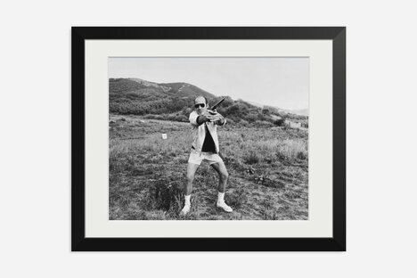 Hunter S. Thompson 1976, Aspen Framed Print