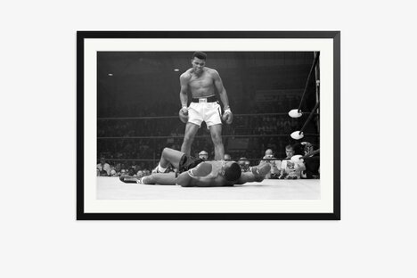 Muhammad Ali Taunting Sonny Liston Framed Photograph