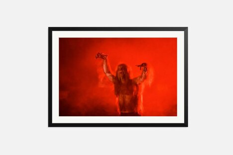 Ozzy Osborn Bark at the Moon Framed Print