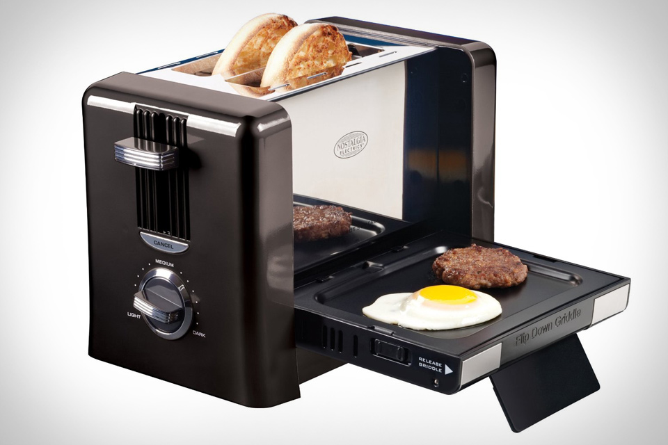 Flip-Down Breakfast Toaster