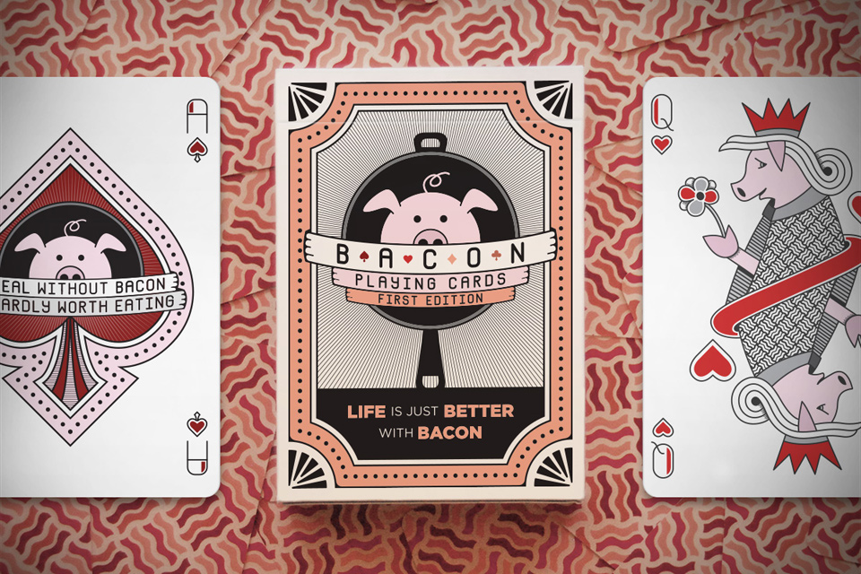 Bacon playing cards Brand New Sealed 