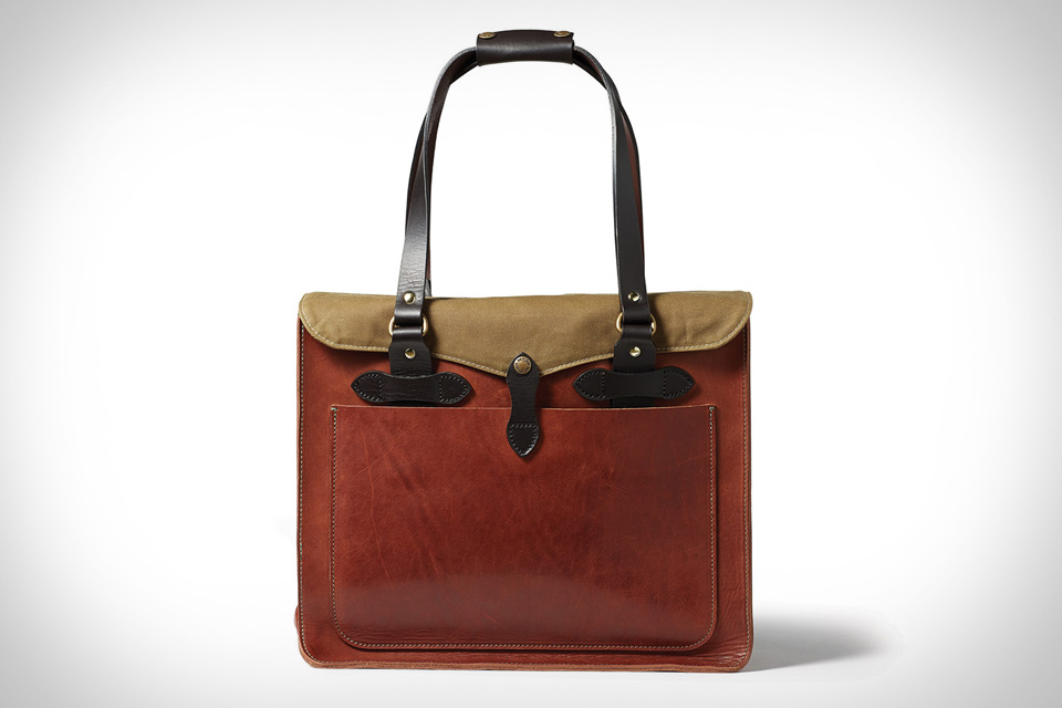 Filson Leather Tote Bag