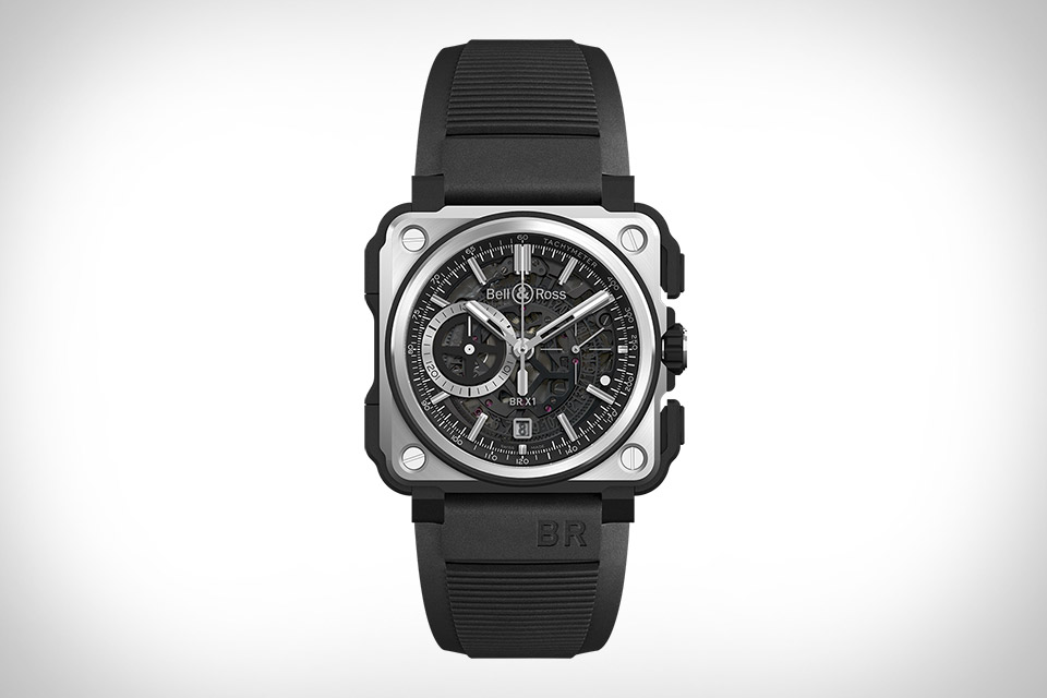 Черные титановые часы Bell & Ross BR-X1