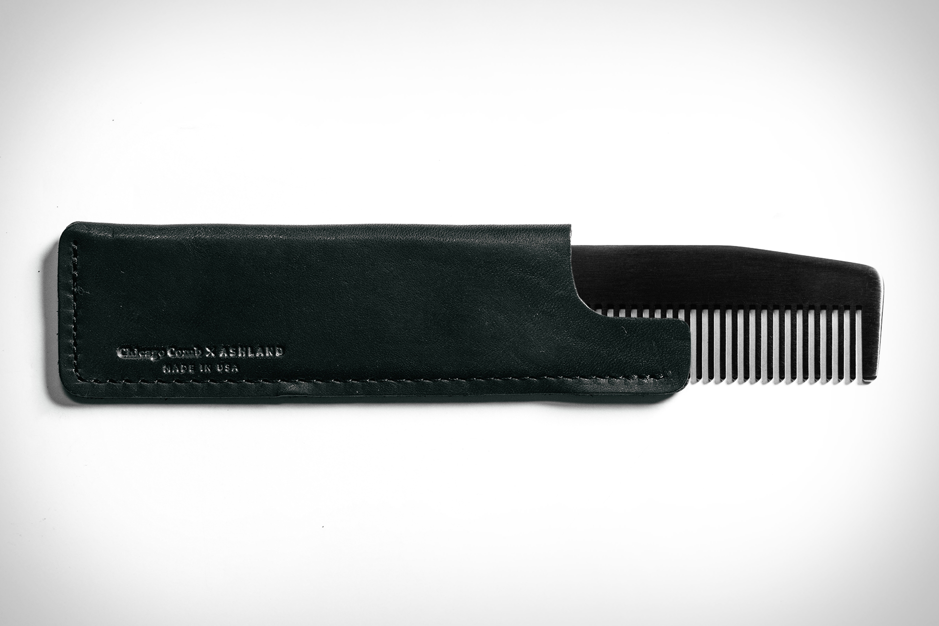 USA製】シカゴコーム Chicago Comb Co. ブラックステンレススチール