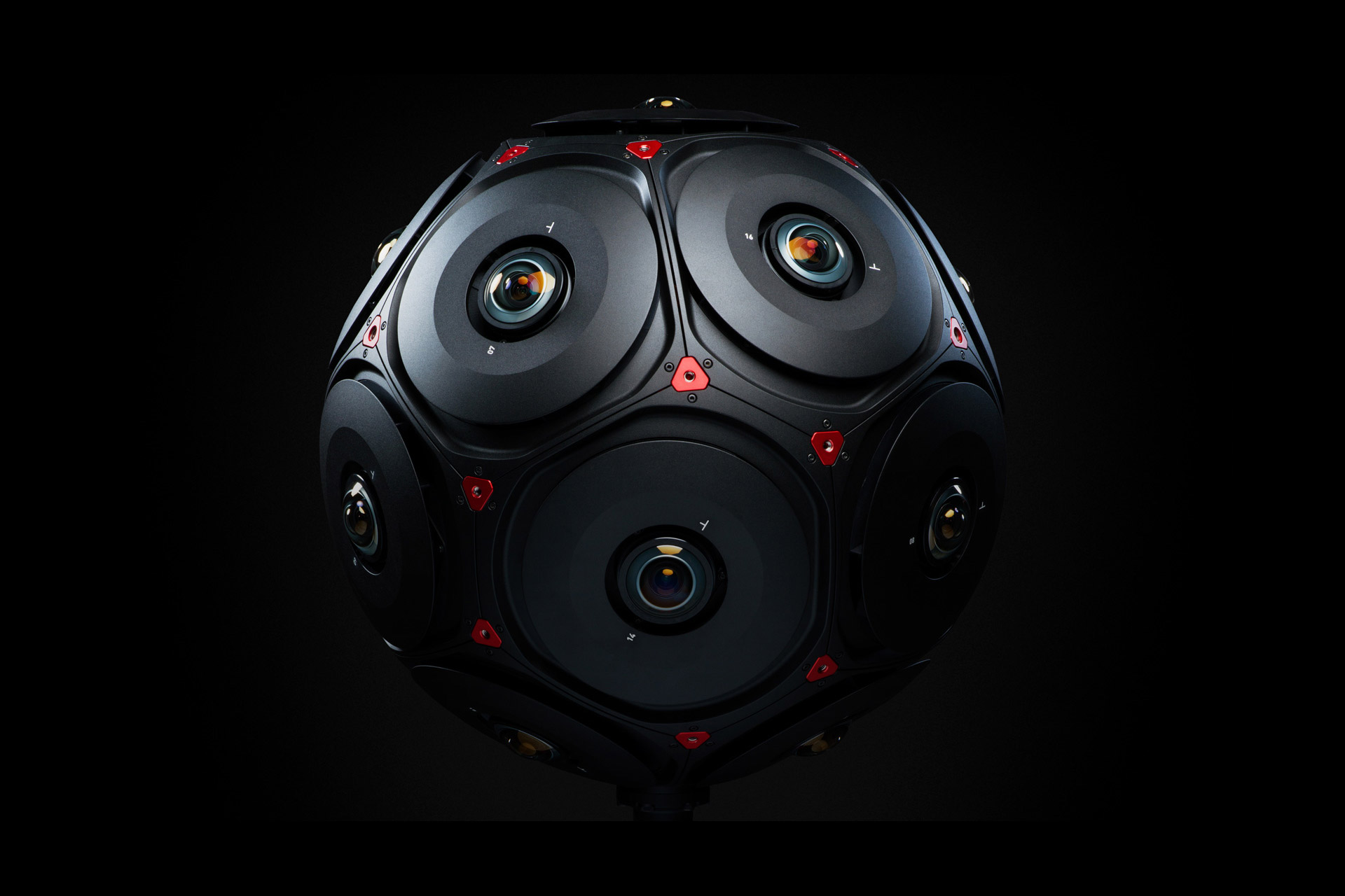 Красная 3D-VR-камера Facebook Manifold