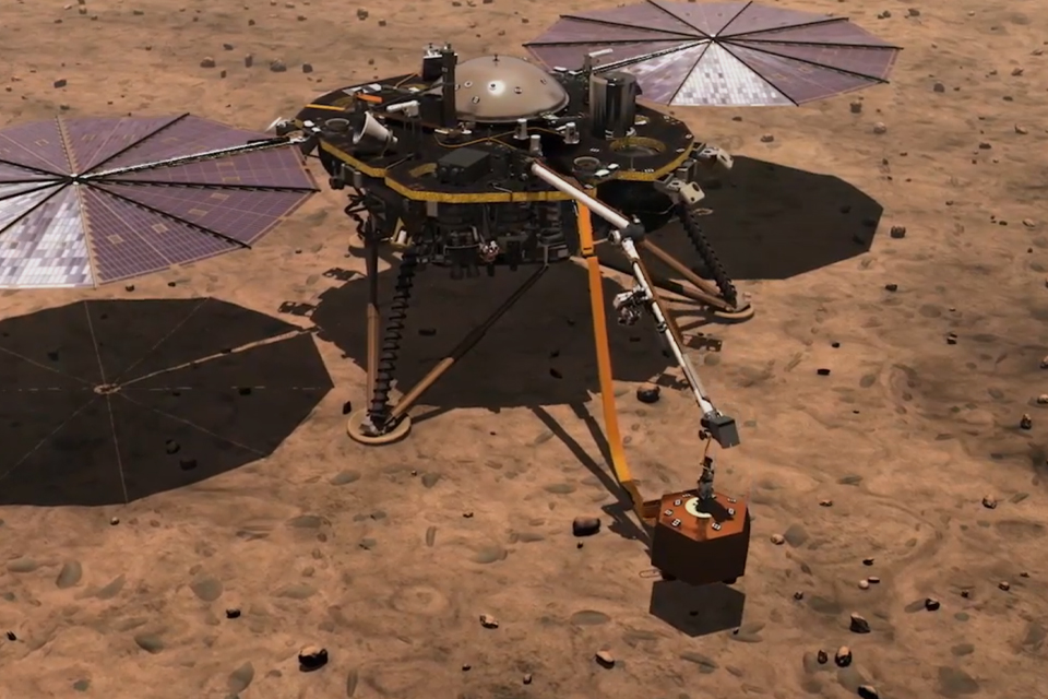 Марсианский зонд. Марс спускаемый аппарат Инсайт фото. NASA Insight.