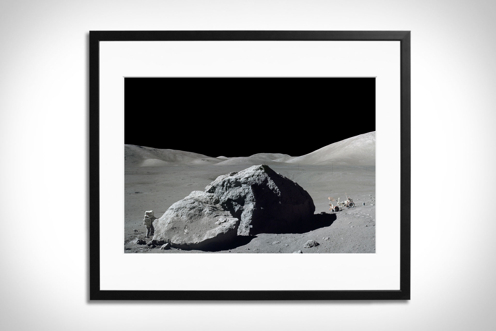 Lunar Boulder Framed Print