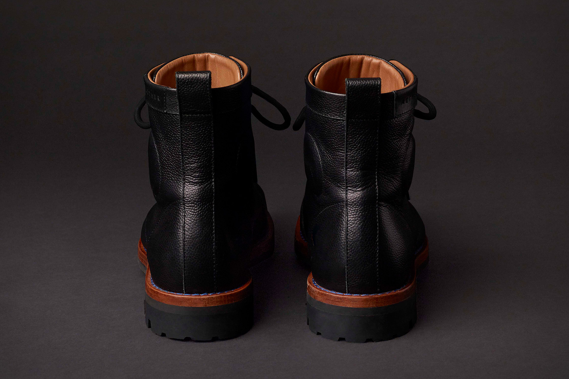 The Ember Faux Leather Moto Boot in Black