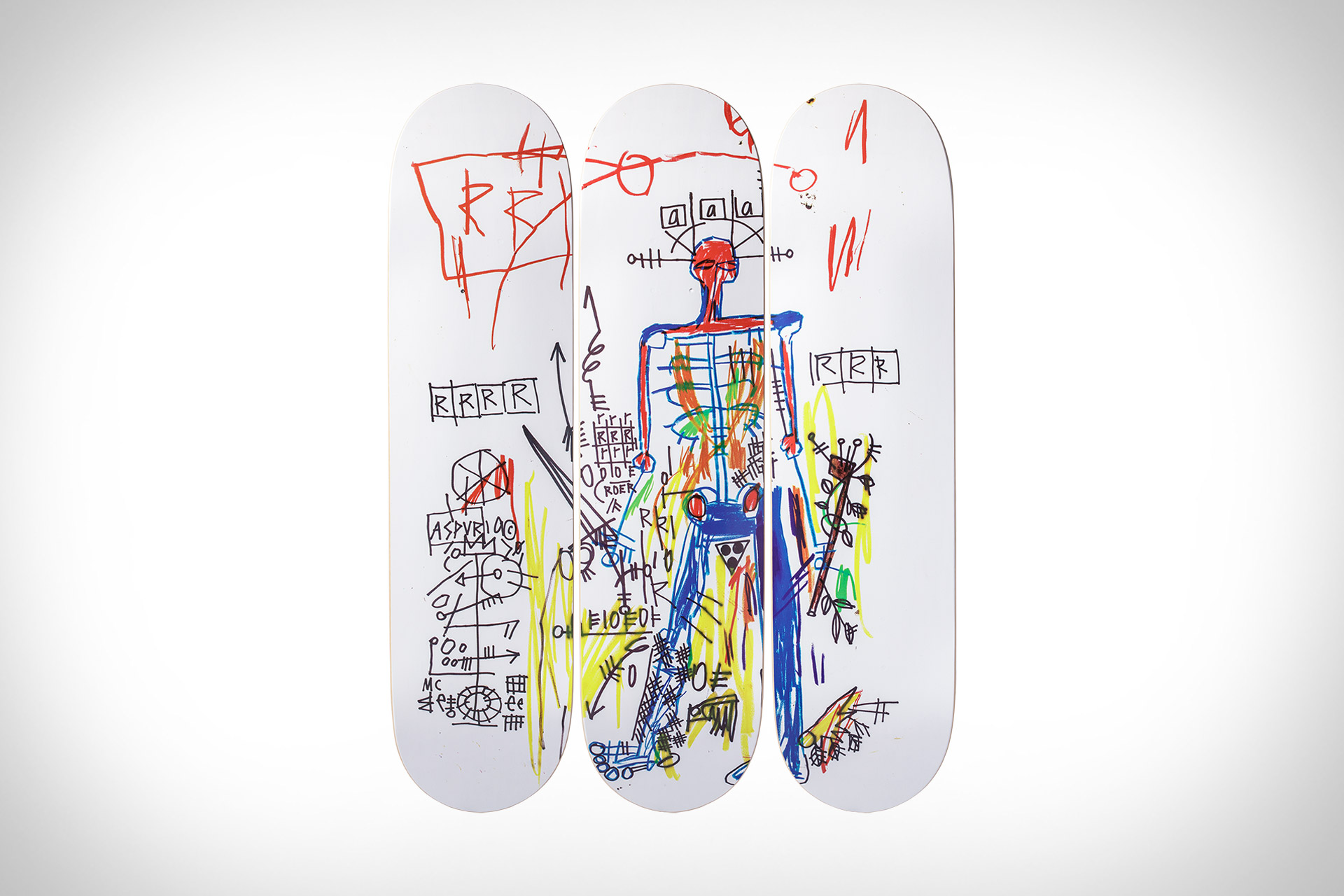 The Skateroom x Jean-Michel Basquiat Skateboards | Uncrate