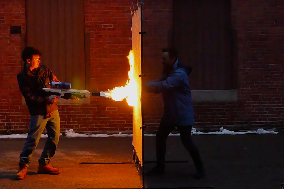 Flamethrower vs Aerogel