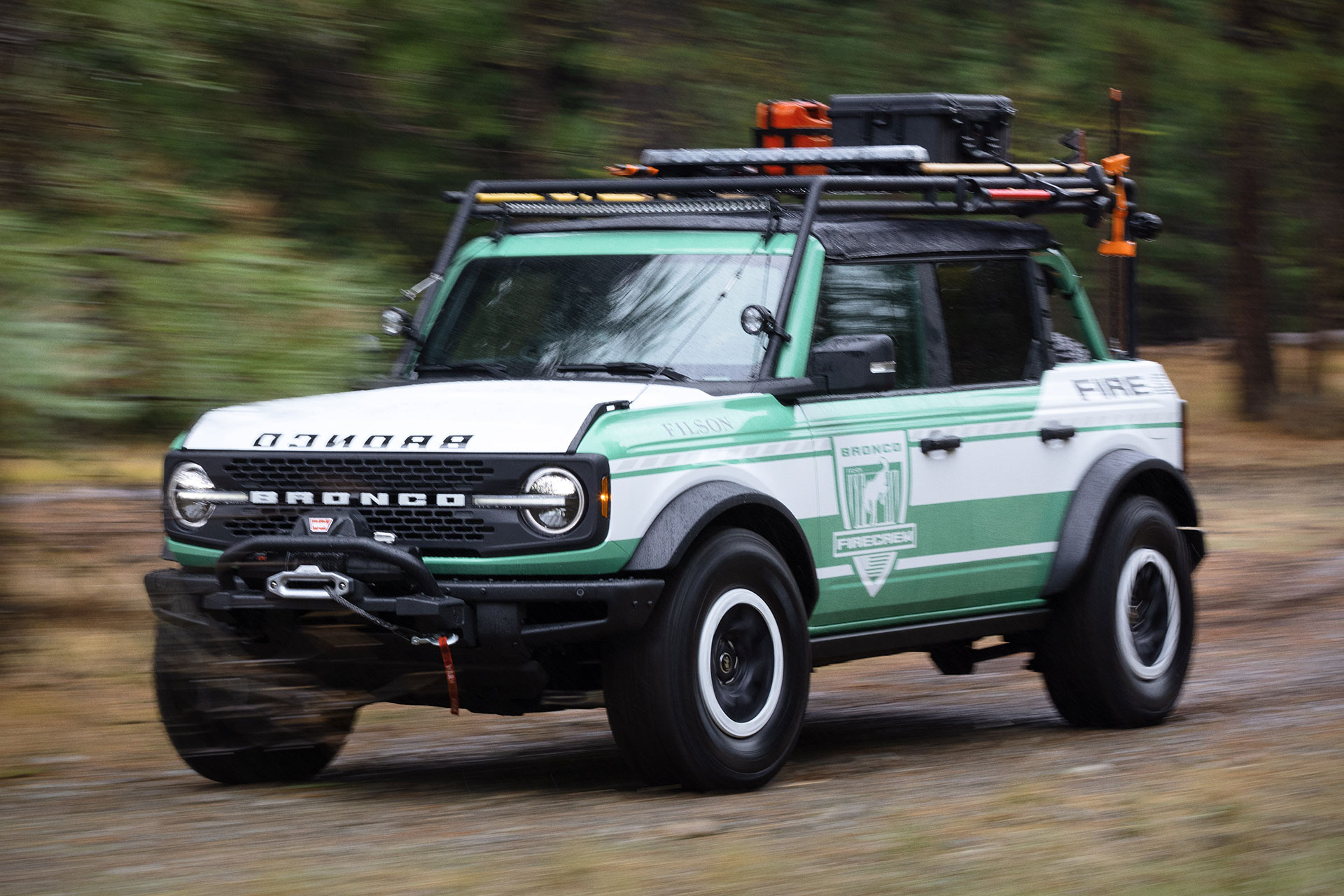 2021 Ford Bronco x Filson Wildland Fire Rig | Uncrate 2021 Ford Bronco Soft Top Roof Rack
