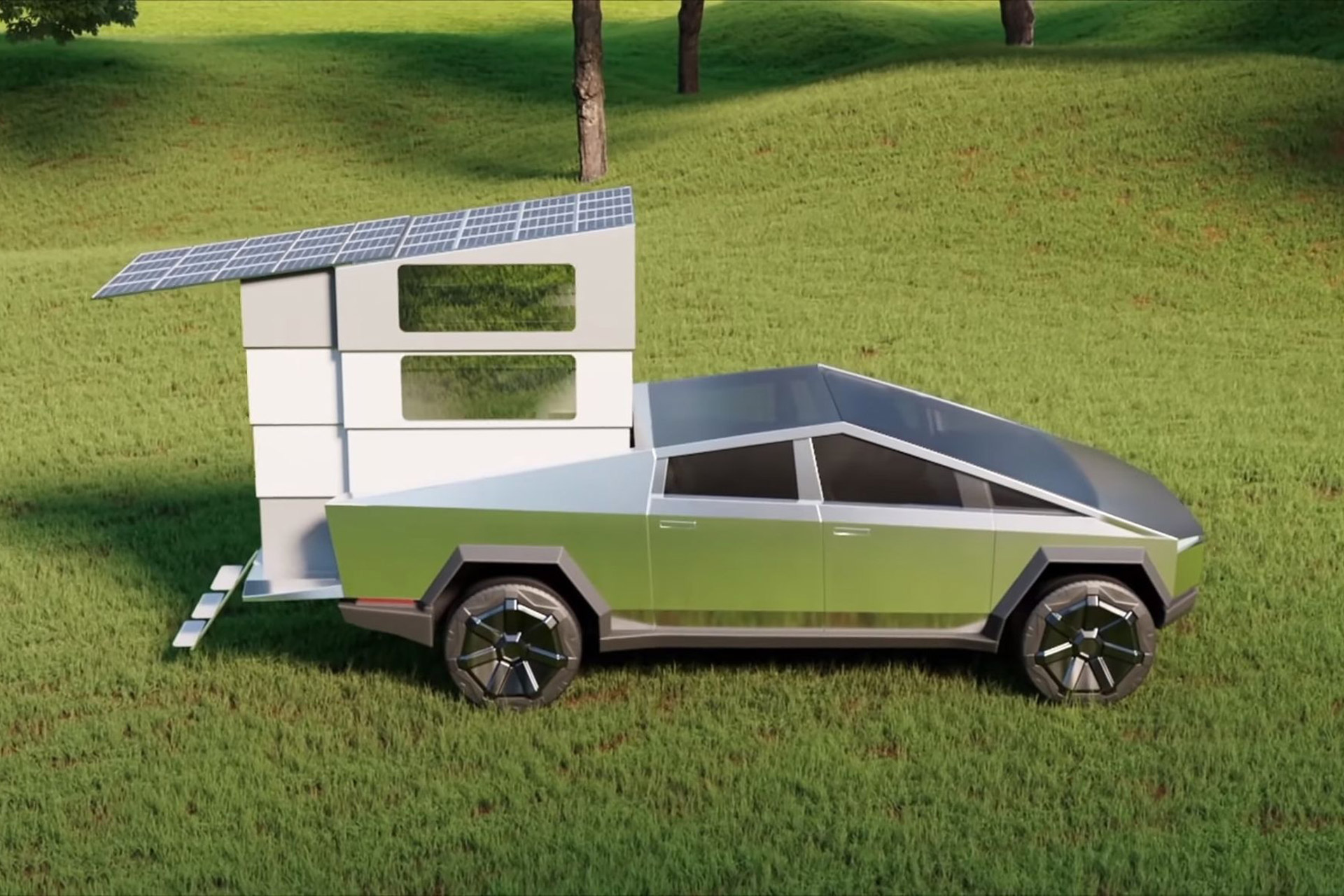 Tesla Truck Camper Attachment