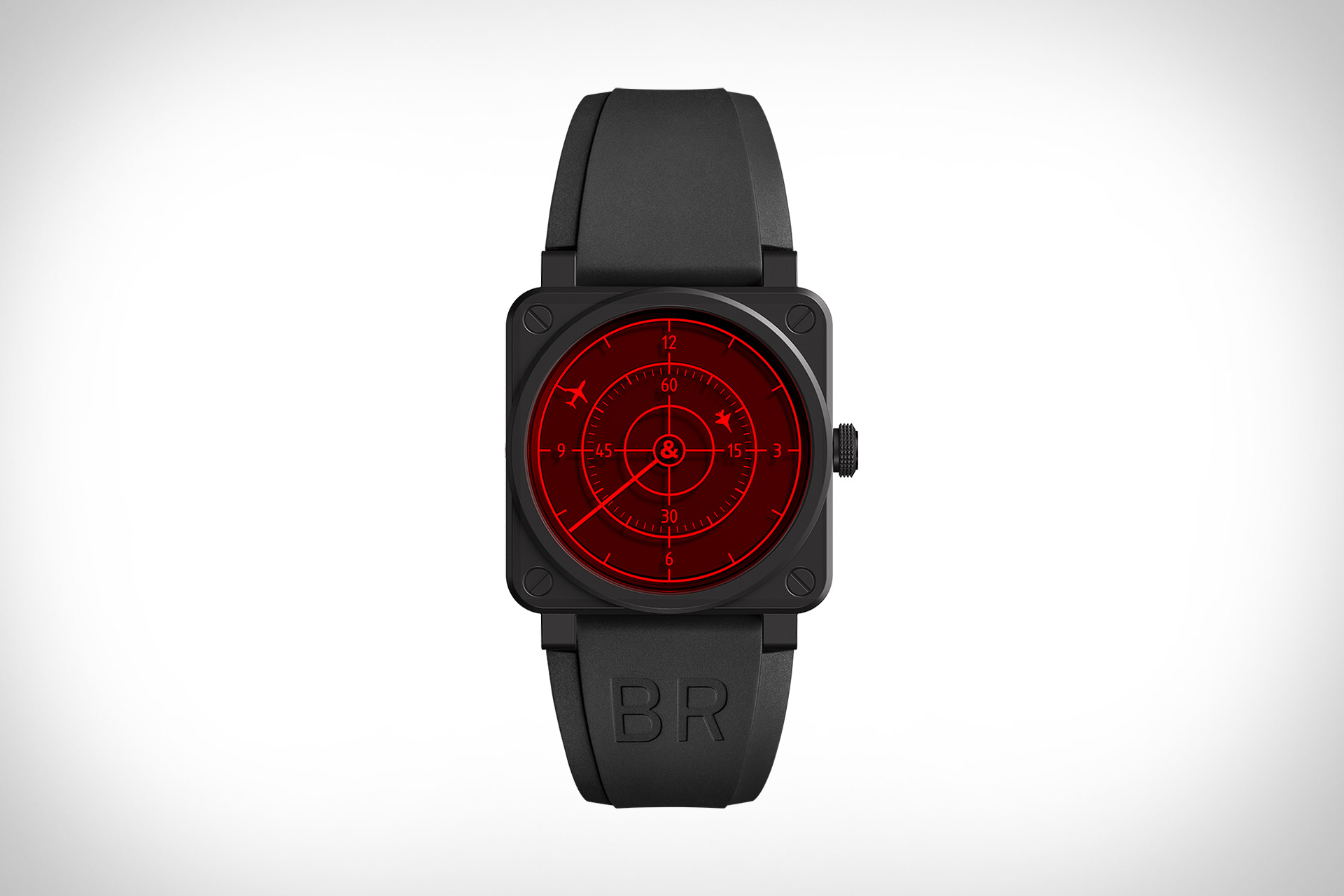 Часы Bell & Ross BR 03-92 красные с радаром