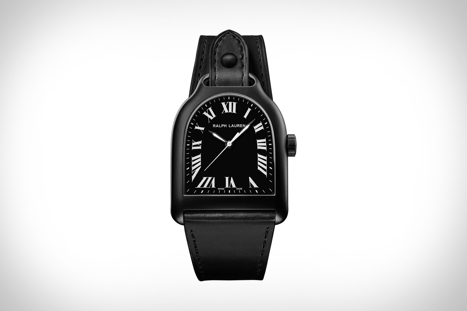 Черные часы со стремянкой Ralph Lauren