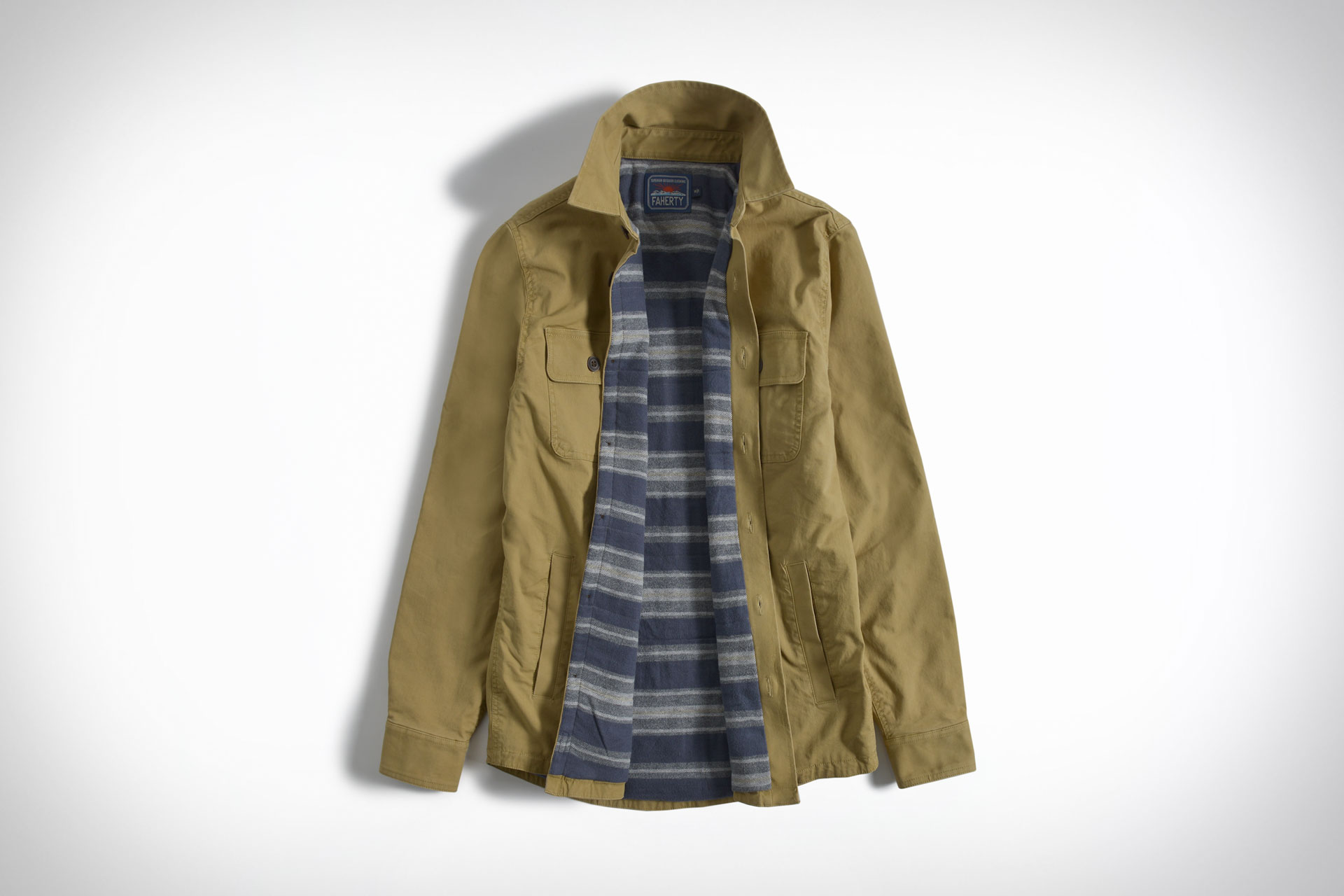 Faherty Stretch Blanket Lined CPO Shirt Jacket Uncrate