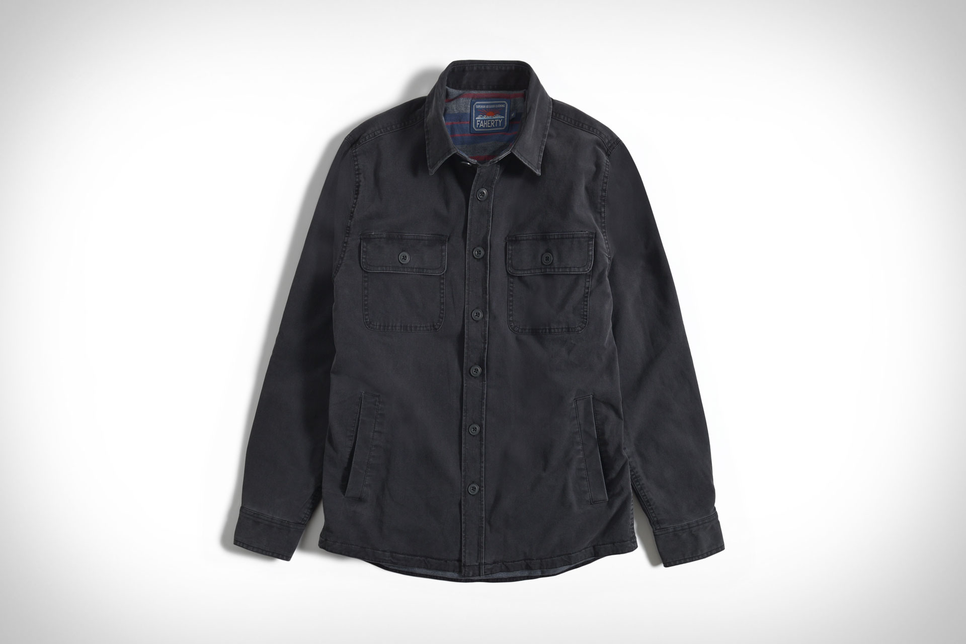 Faherty Stretch Blanket Lined CPO Shirt Jacket Uncrate