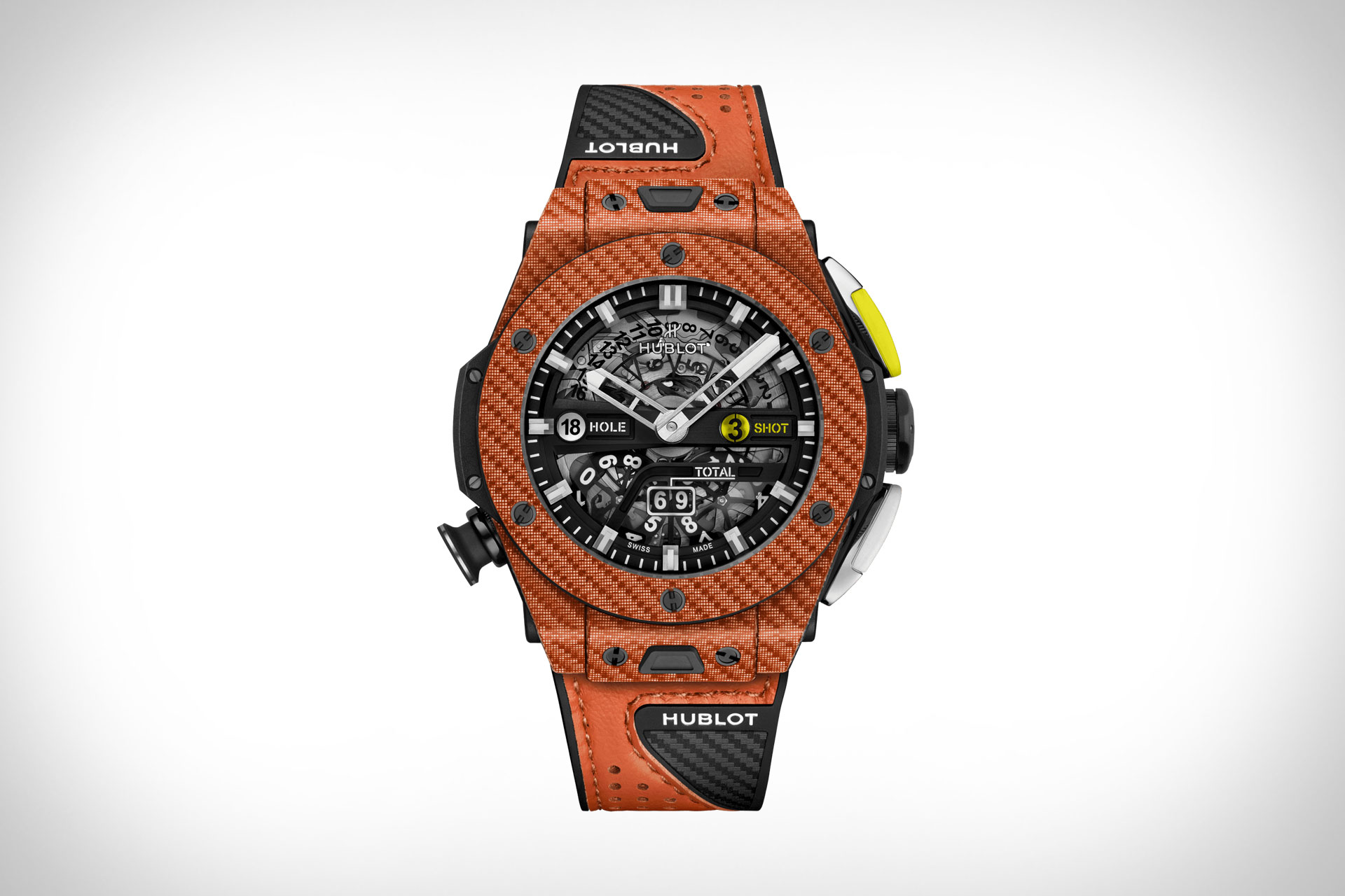 HUBLOT INTRODUCES AN ORANGE CARBON EDITION OF THE BIG BANG UNICO GOLF - The  World of Yachts & Boats Magazine