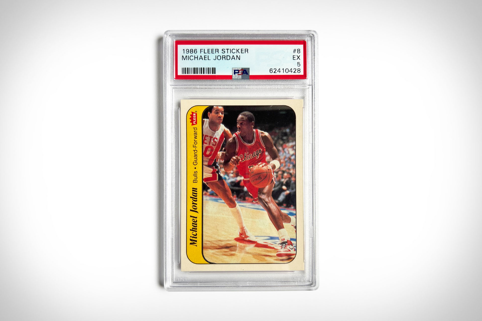 1986 Fleer Sticker Michael Jordan Rookie Card Uncrate