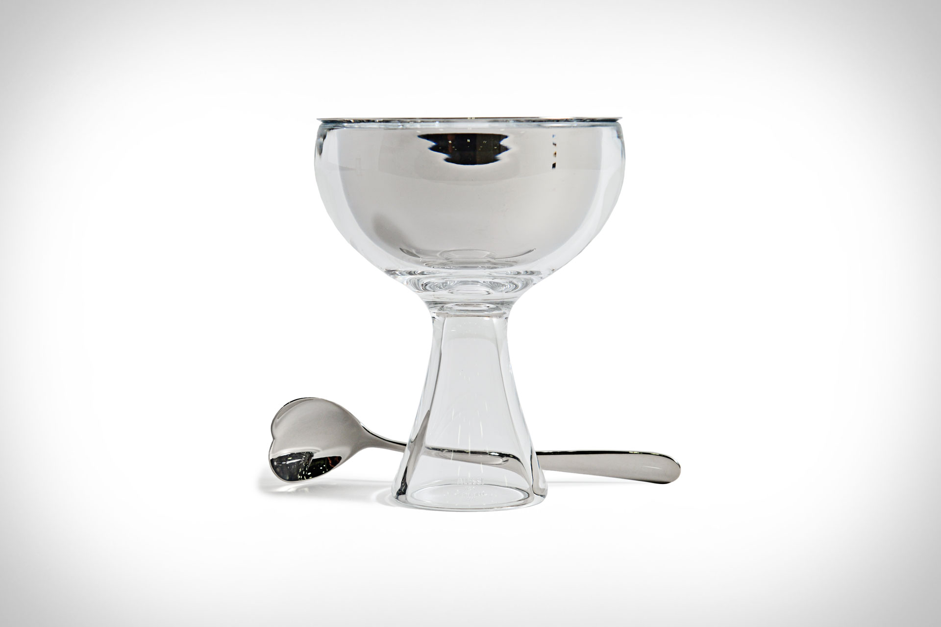 Set De 4 Cuillères à Glace En Forme De Cœur Alessi Big Love - Acier Inoxydable 18/10, Design Miriam Mirri