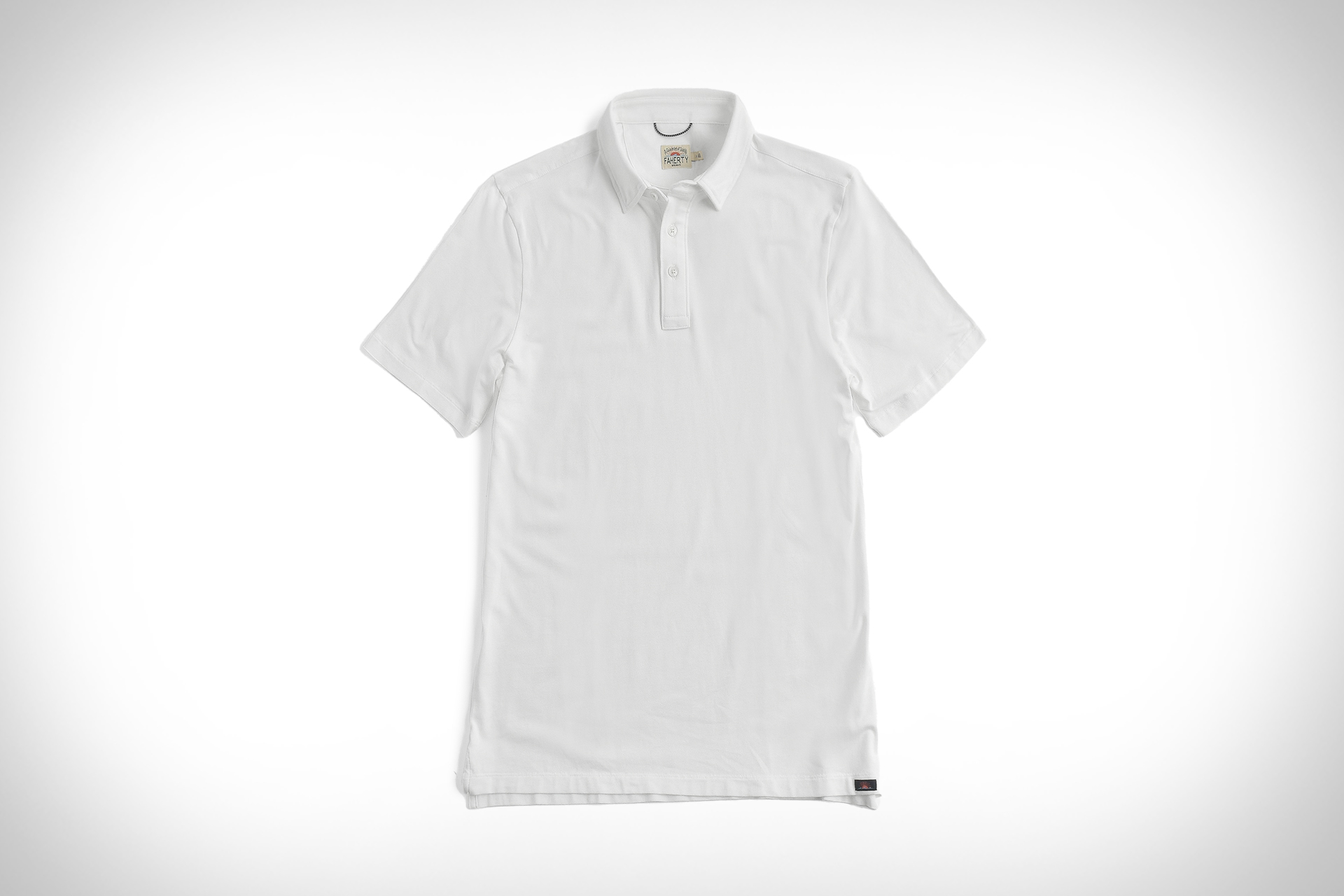 Faherty Mens SS Movement Pique Polo in Navy Depere Stripe
