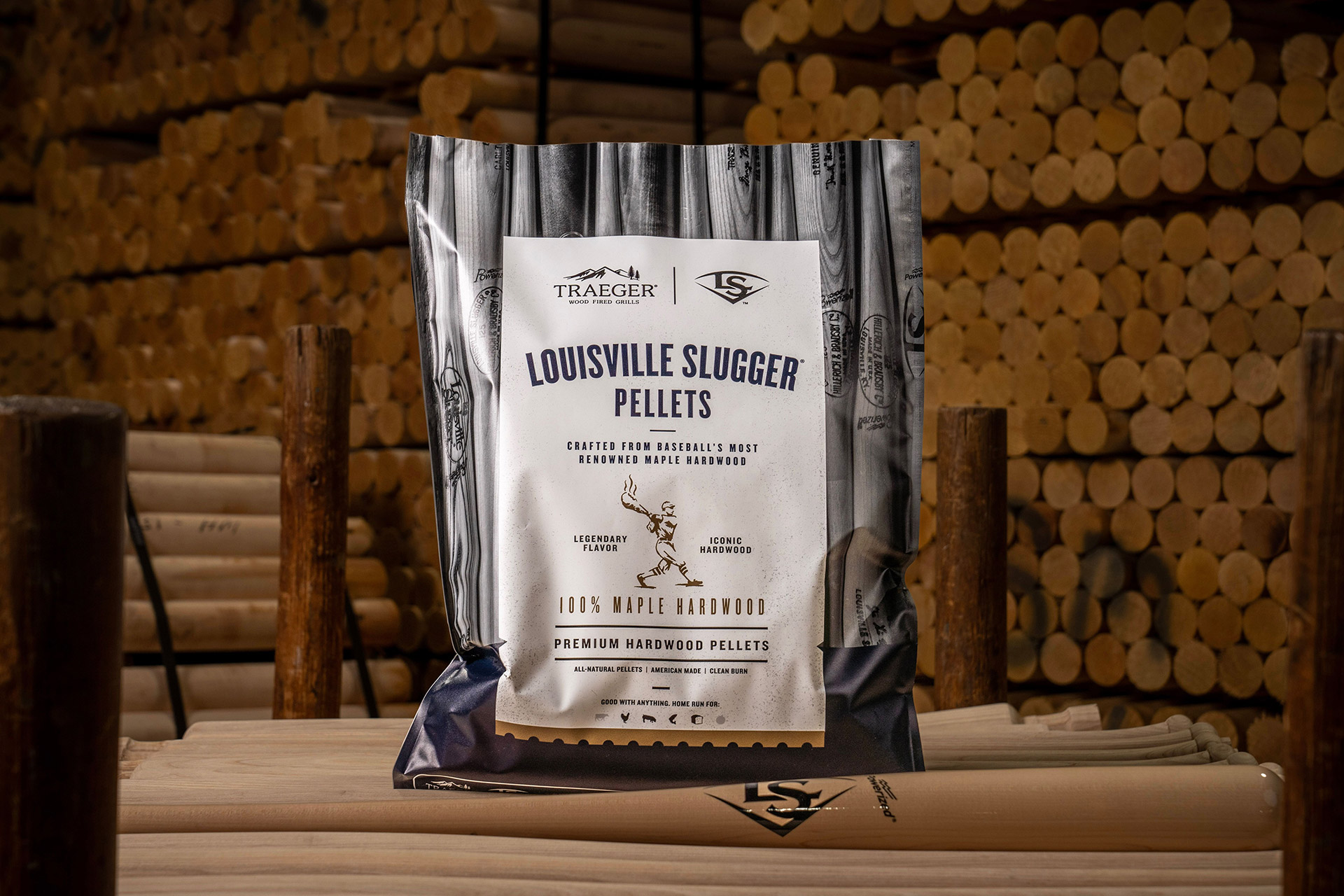 Traeger x Louisville Slugger Maple Wood Pellets, #Traeger #Louisville #Slugger #Maple #Wood #Pellets